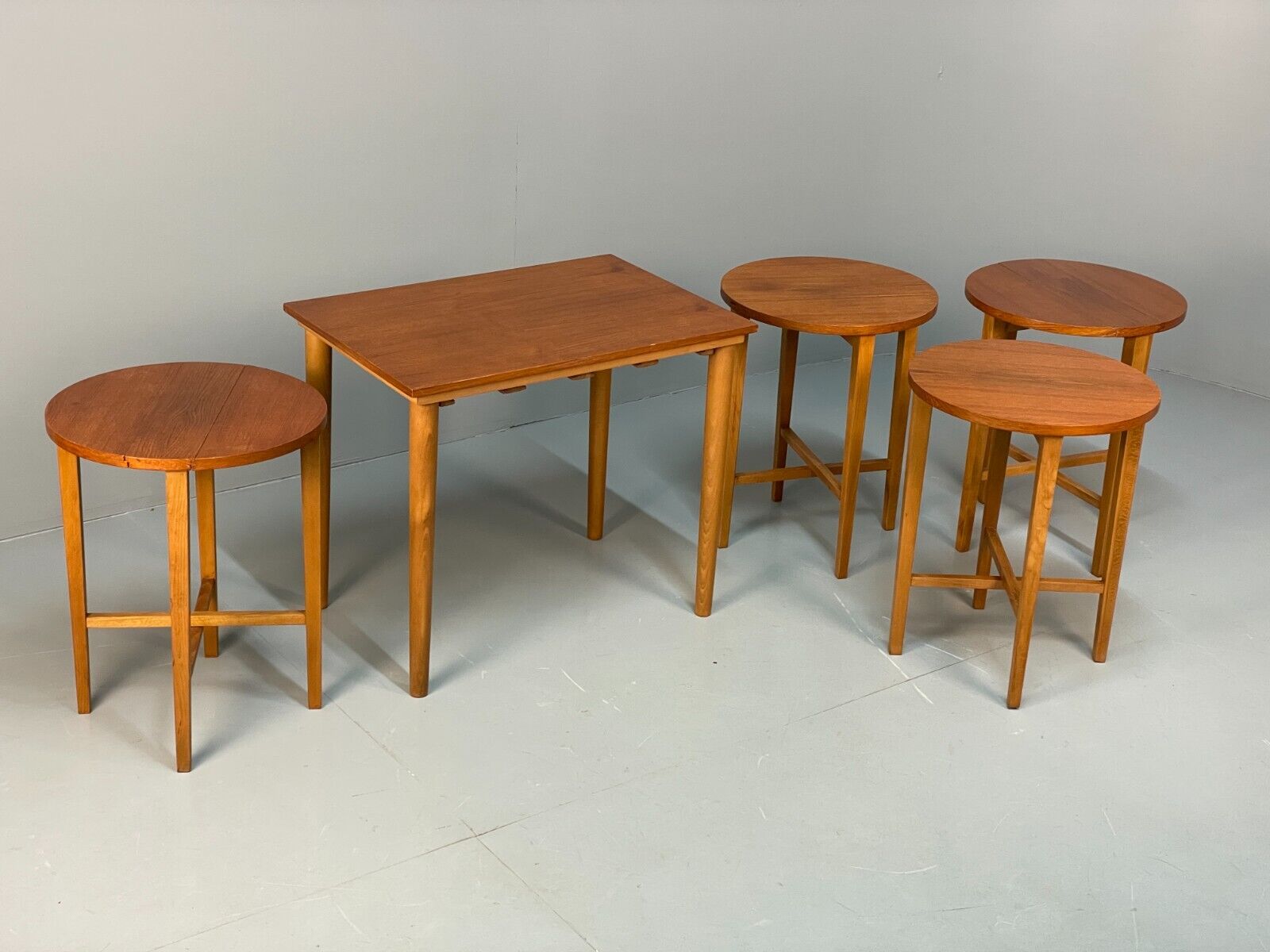 Midcentury Teak Nesting Tables Designed By Poul Hundevad EB8416 MWOO - UKDK FURNITURE