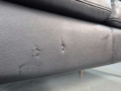 Vintage Danish 2 Seat Sofa Black Leather 1980s Retro MCM EB8536 M2SS - UKDK FURNITURE