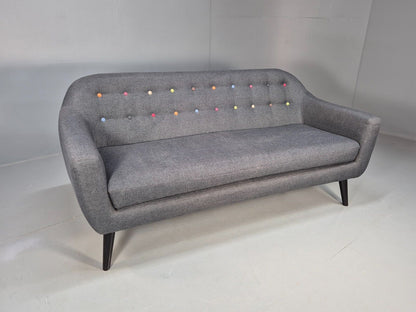 Vintage Made.Com Scandinavian style Sofa Charcoal Grey Retro EB8452 M3SS - UKDK FURNITURE
