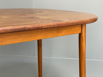 Vintage 1960s Dining Table Formica Beech Mid Century By P I Dinette EB9823 MWOO - UKDK FURNITURE