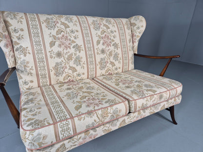 Vintage Ercol 2 Seater Sofa 1960s Floral Cotton Retro MCM EB11706 M2SS4