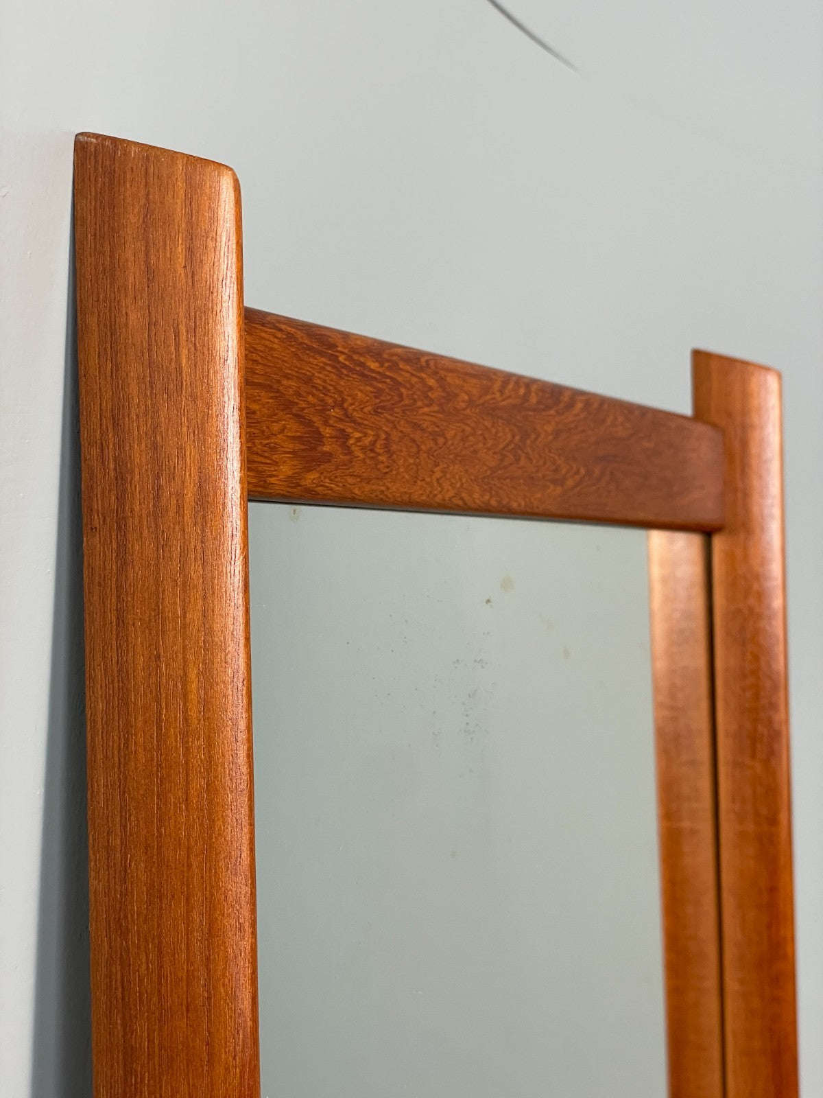 Vintage Teak Wall Mirror - 1960s Danish Mid Century Design EB10865 MWOO12