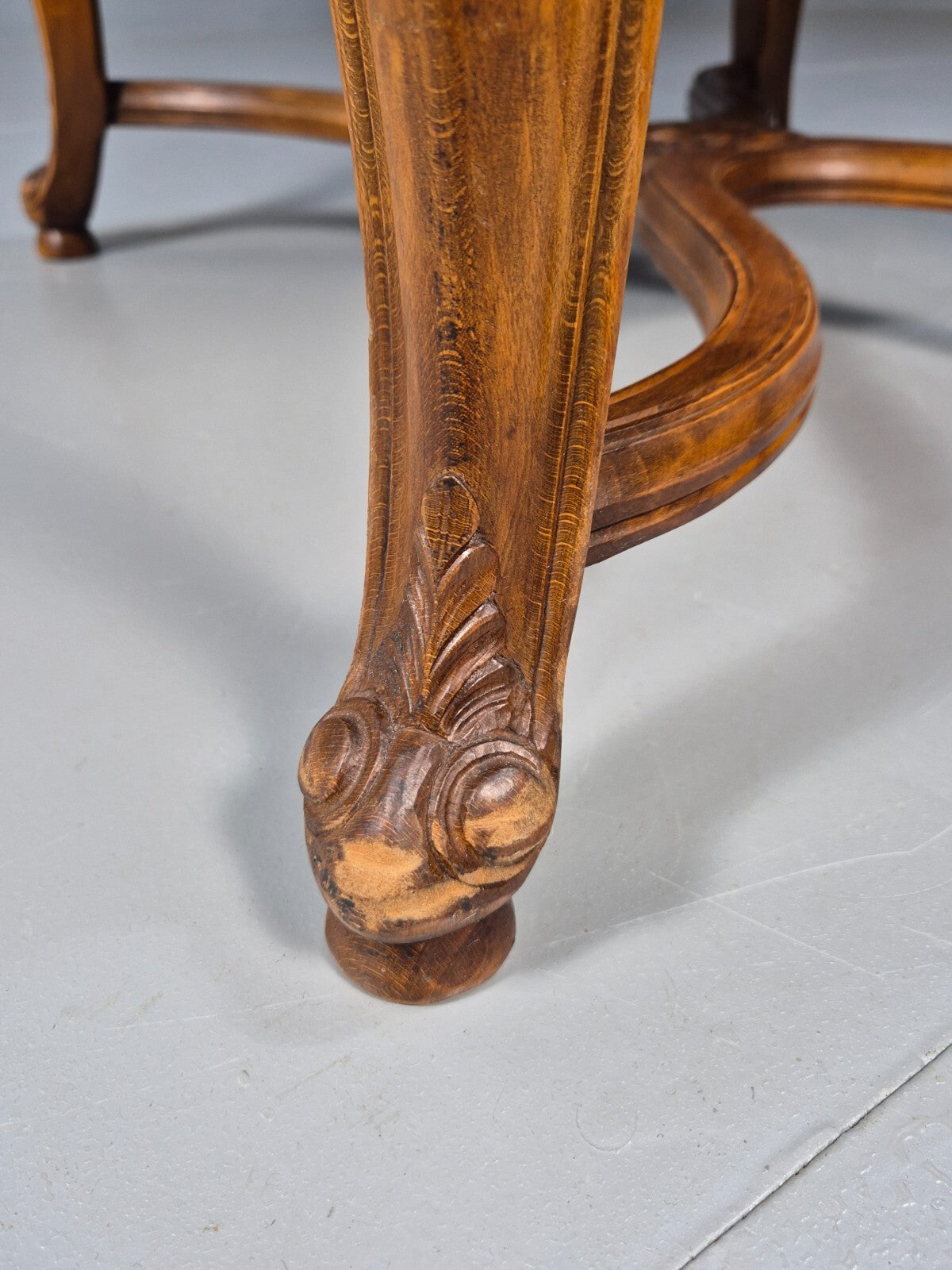 Vintage Danish Lounge Brown Floral Oak 17th Century Style EB8996 VCLO - UKDK FURNITURE