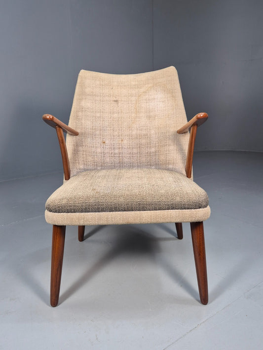 Vintage Danish Teak Armchair 1960s Mid Century Design Retro EB9240 MNOR - UKDK FURNITURE
