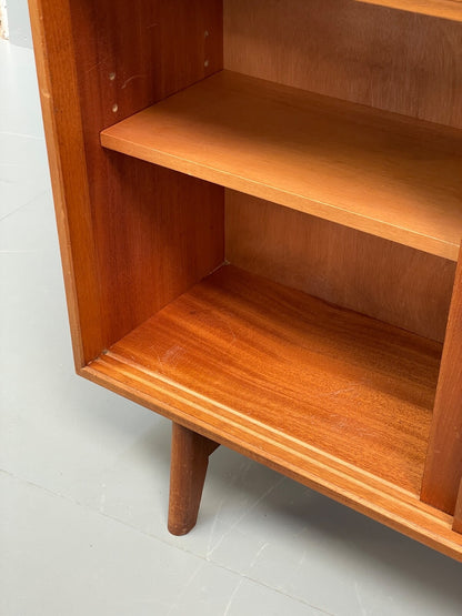 Vintage Teak Bookcase Retro 1960s Glazed Unit By Gibbs Furniture EB9776 MWOO - UKDK FURNITURE