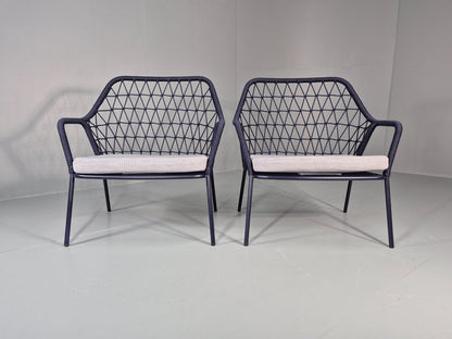 2 Pedrali Panarea 3679 Chairs Blue and Grey Modern Design EB11429 MNOR4