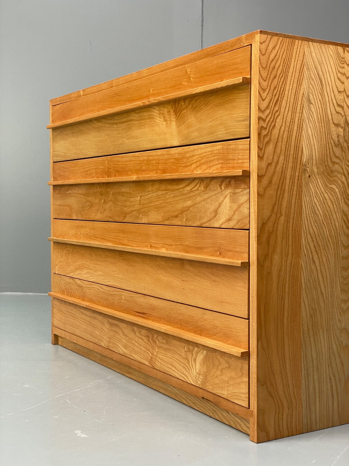 Solid Ash Chest Of Drawers With Mid Century Styled Handles Modern EB9724 MWOO - UKDK FURNITURE