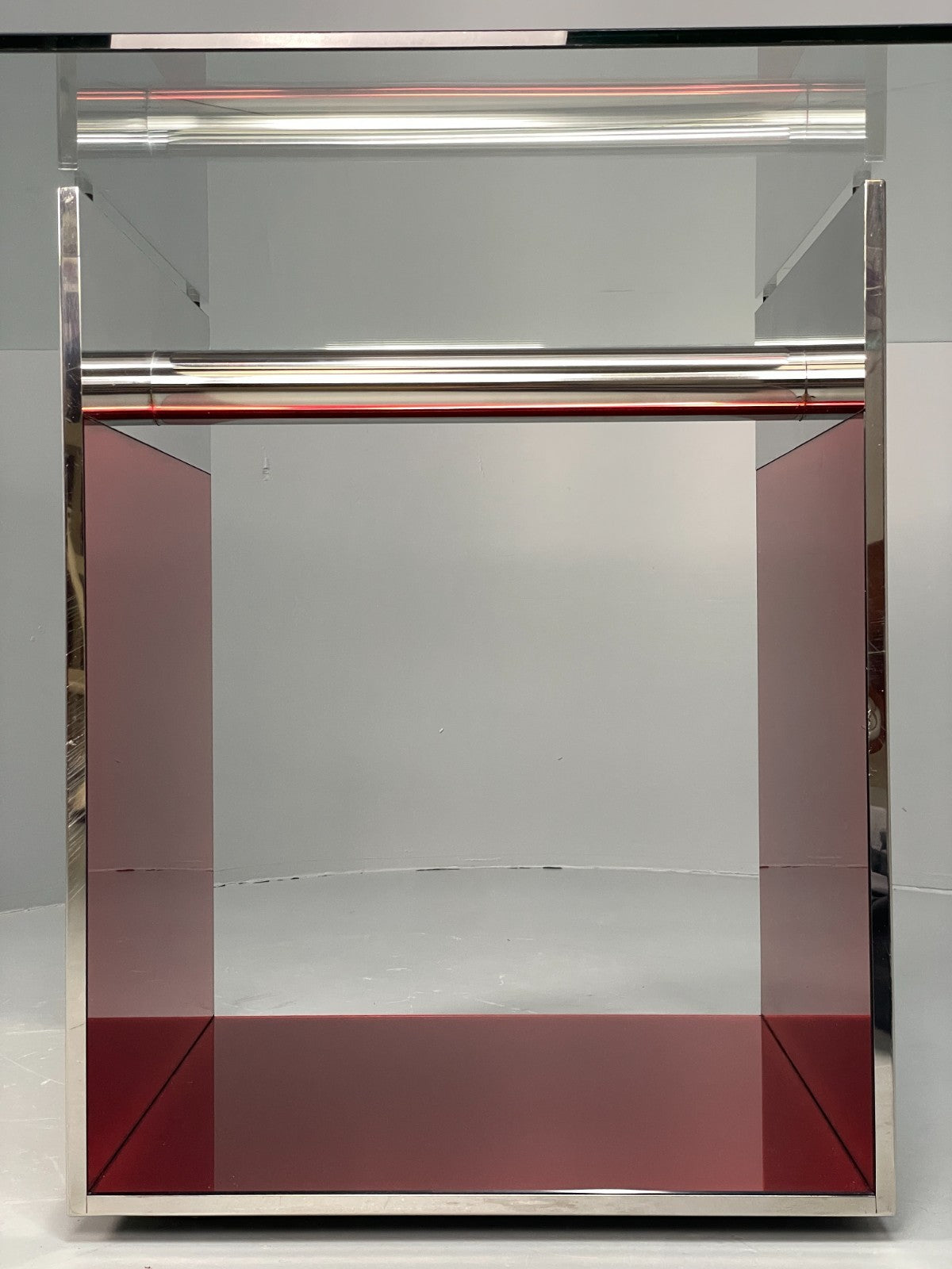 Italian Glass Dining Table By Gabriele Buratti For Acerbis Modern EB11492  MWOO14