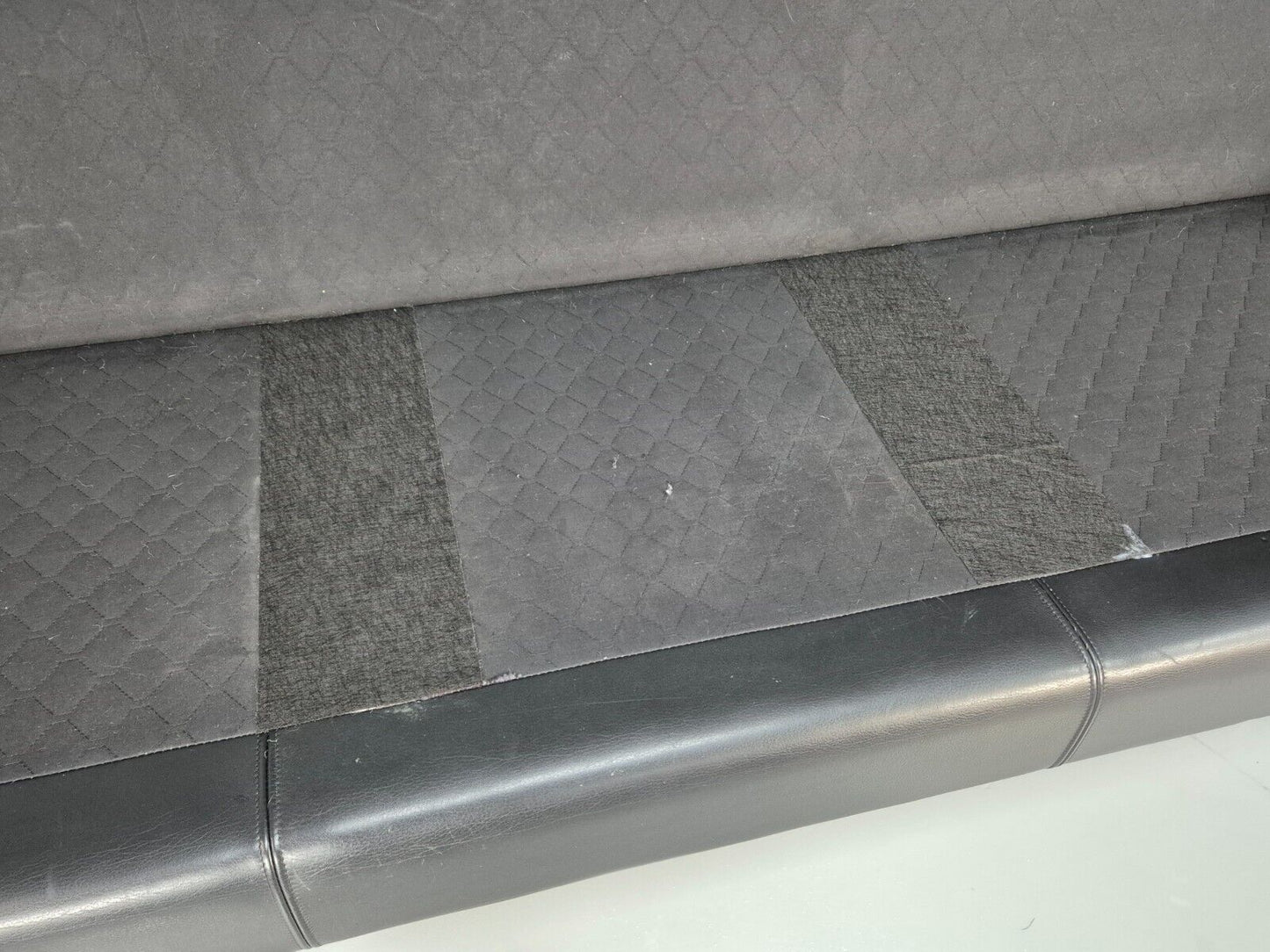 Vintage Danish 3 Seat Sofa Black leather Wood Frame Retro 1980s MCM EB8698 M3SS - UKDK FURNITURE