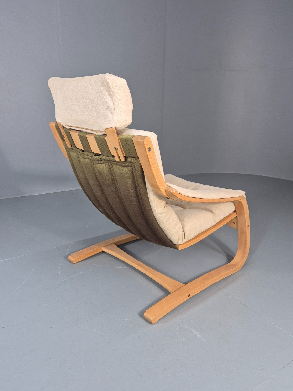 Vintage Danish Bentwood Lounge Chair Cantilever Design 1970s Retro EB11373 MBEN7