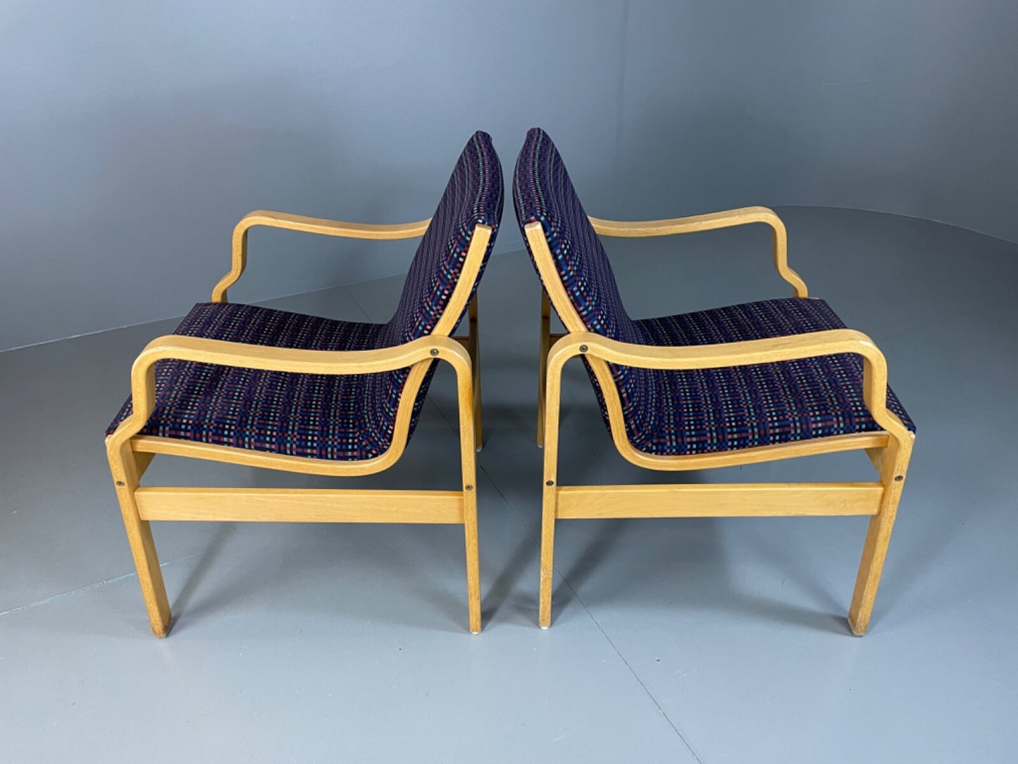 Two Farstrup Bentwood Chairs Aalto Style Retro Vintage MCM EB4877 MBEN3
