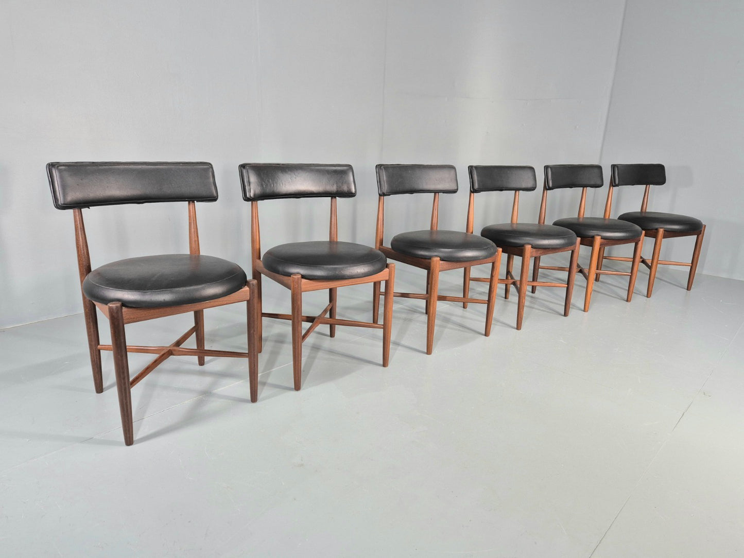 6 Vintage G Plan Circle Chairs 1970s Retro Mid Century Design Teak  EB11890 MDIN0