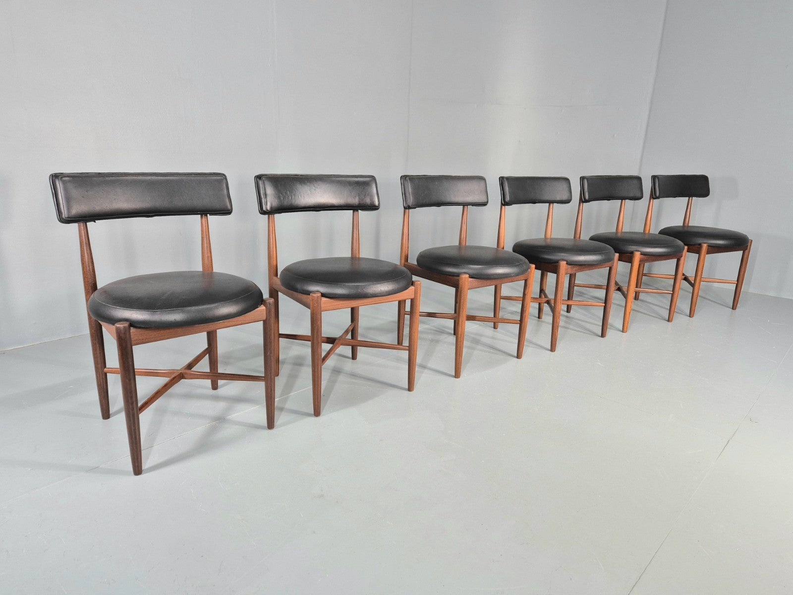 6 Vintage G Plan Circle Chairs 1970s Retro Mid Century Design Teak  EB11890 MDIN0