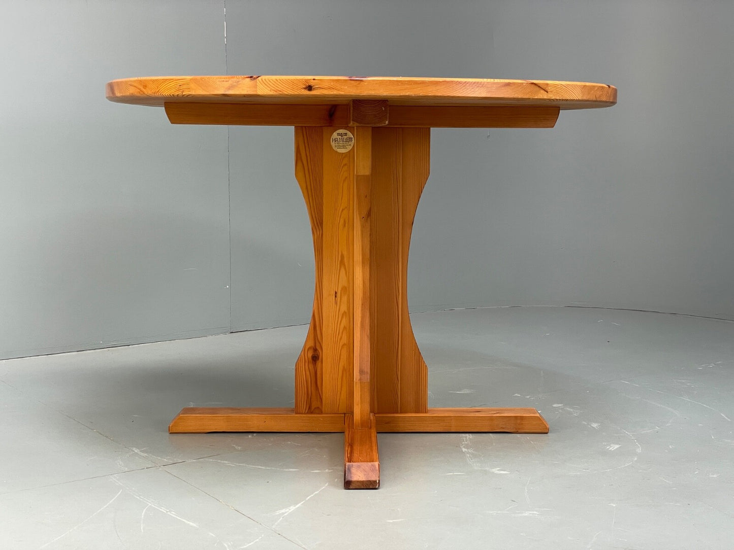 Vintage Round Solid Pine Dining Table By Hamlet Furniture 1970s EB9521 MWOO - UKDK FURNITURE