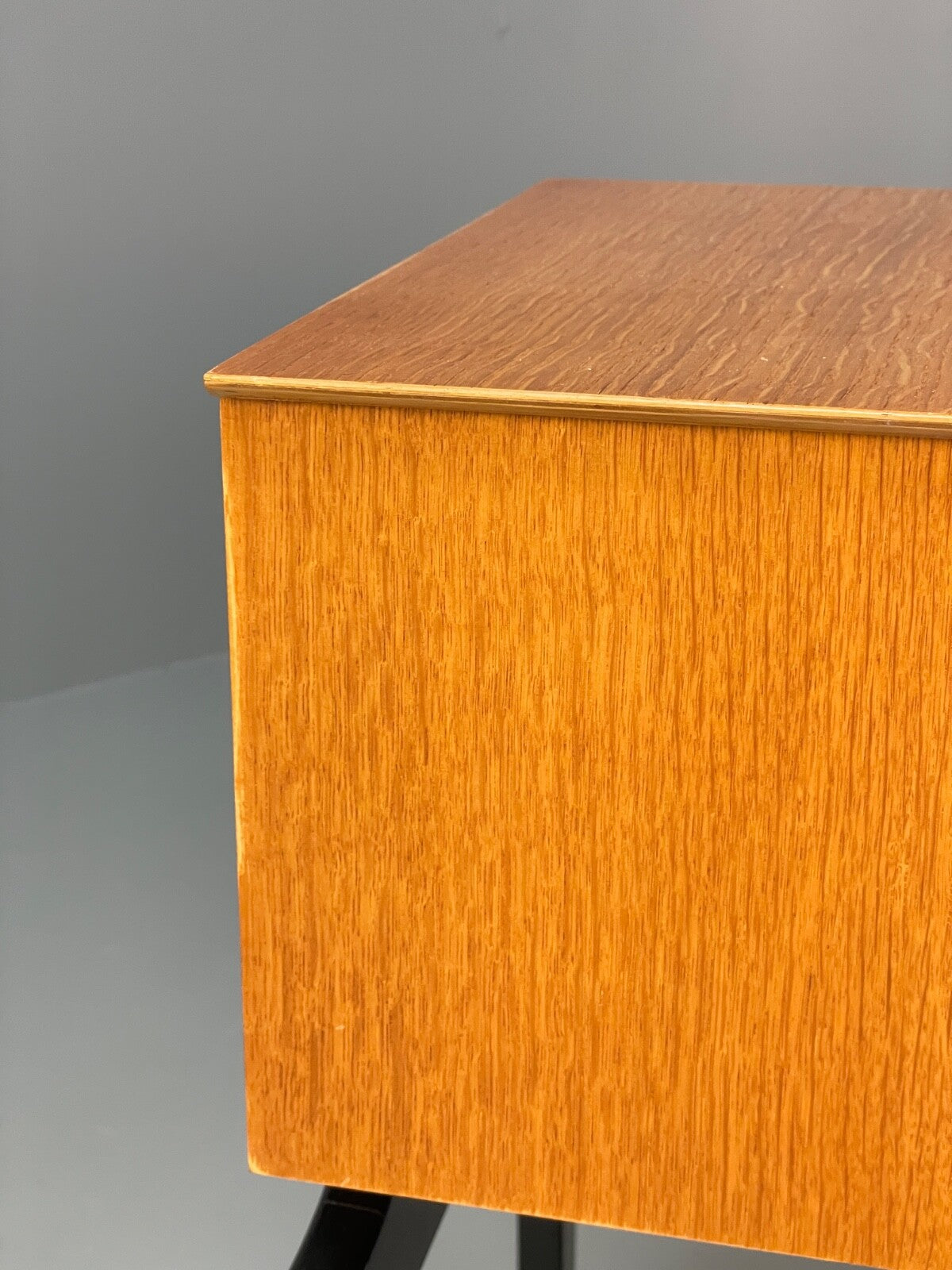 Vintage G Plan Oak Bedside Table 1950s Mid Century Black White Paint EB9814 MWOO - UKDK FURNITURE