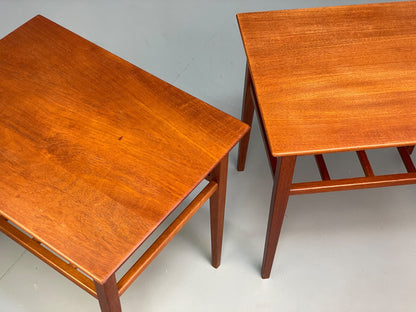 Vintage Solid Teak Bedside Tables Danish 1960s Mid Century EB9825 MWOO - UKDK FURNITURE