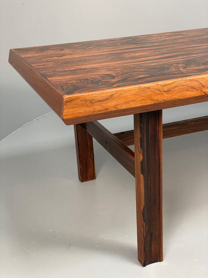 Vintage Danish Coffee Table - 1960s Mid Century Shaped Solid Legs EB11182 MWOO1