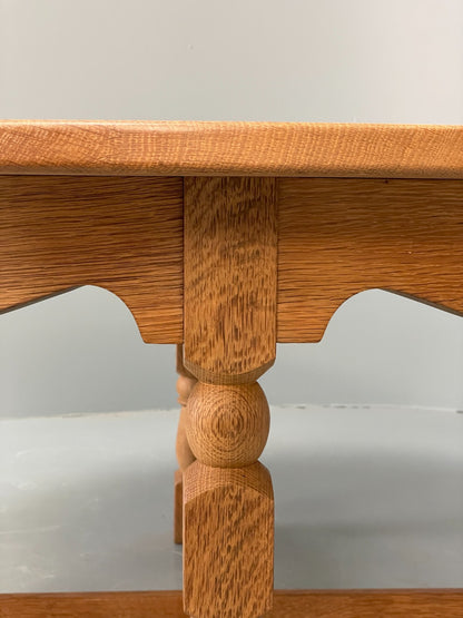Round Oak Coffee Table Henning Kjaernulf Style Danish Design EB10825 MWOO8