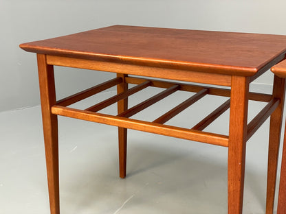 Vintage Solid Teak Bedside Tables Danish 1960s Mid Century EB9825 MWOO - UKDK FURNITURE