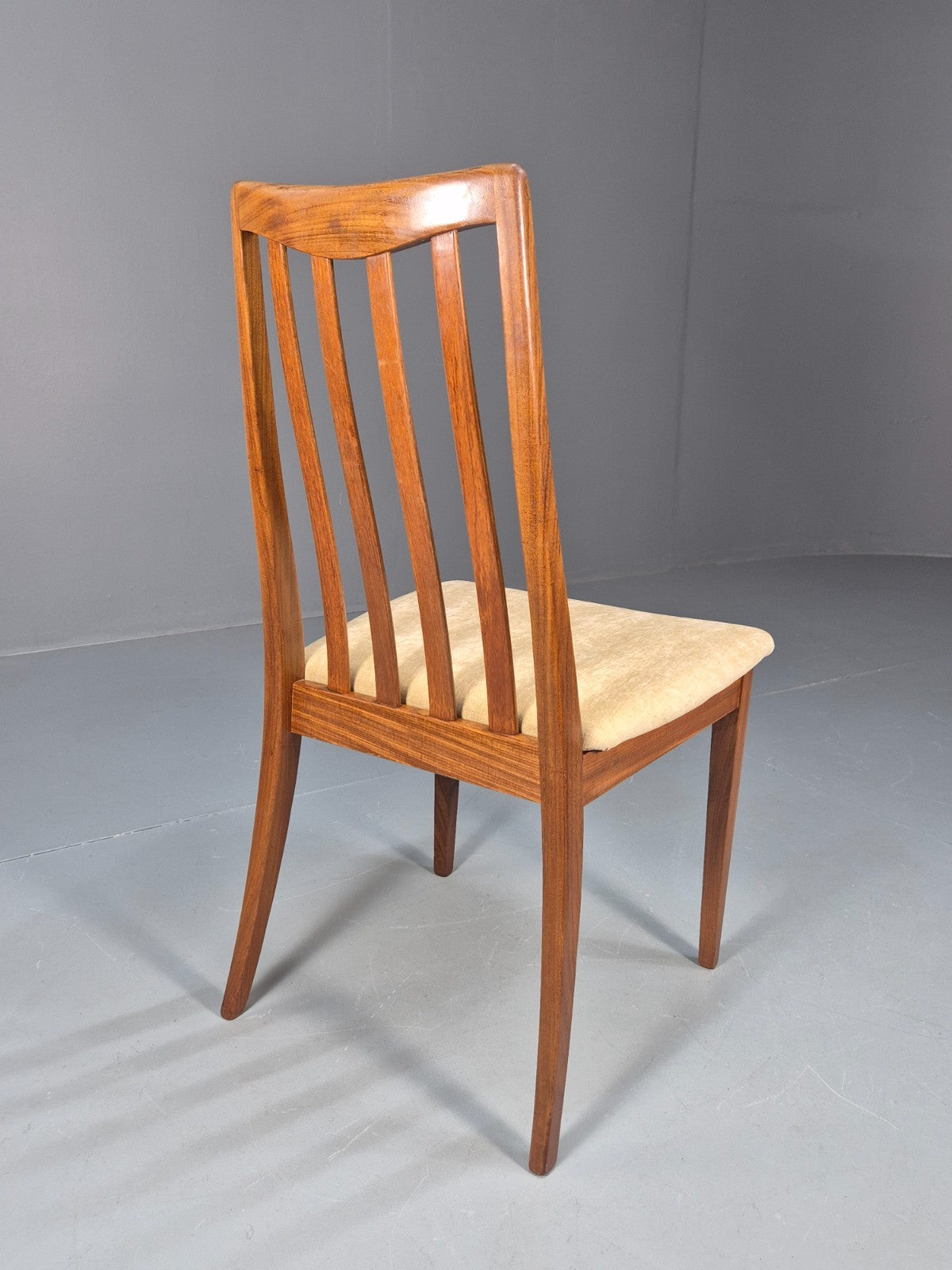 Vintage G Plan Fresco Dining Chairs 4 Teak Cream Seats 1970s Retro EB10206 MDIN11