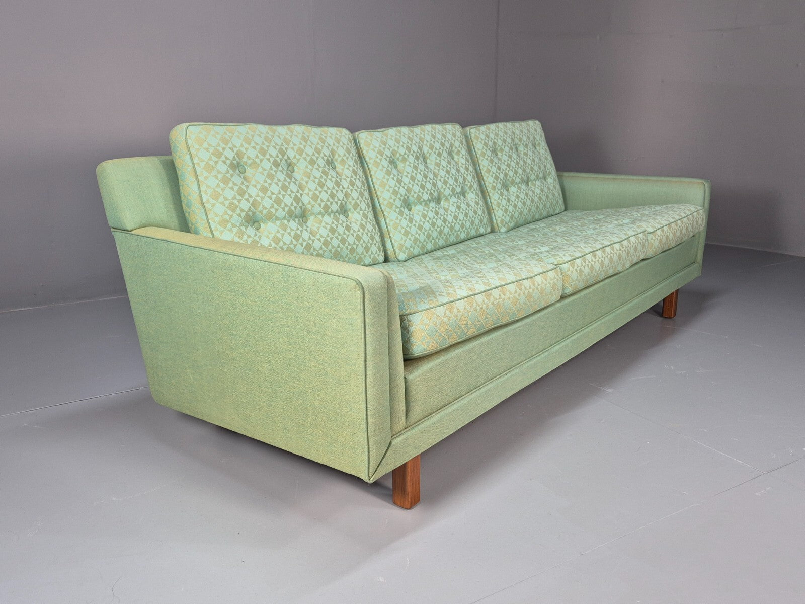 Vintage Swedish Dux Green 3 Seat Sofa 1960s Retro Mid Century EB7747 M3SS - UKDK FURNITURE