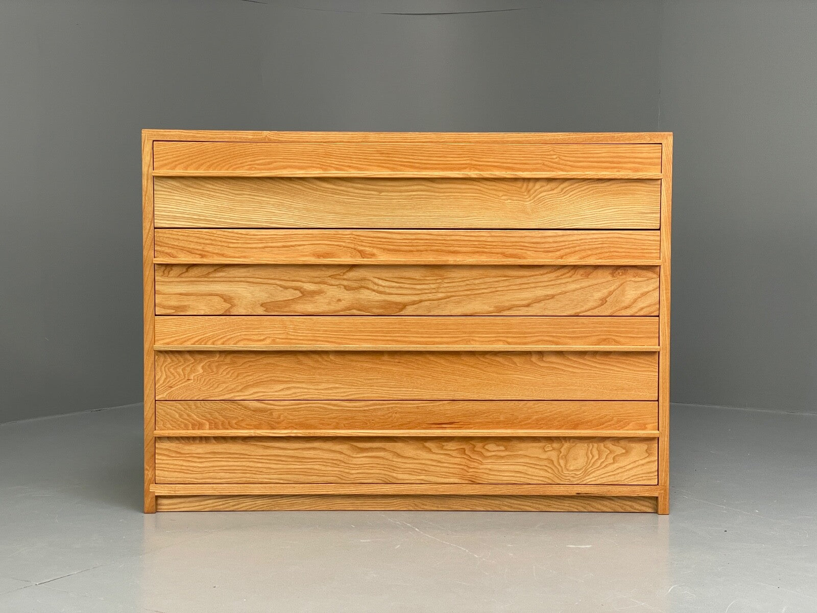 Solid Ash Chest Of Drawers With Mid Century Styled Handles Modern EB9724 MWOO - UKDK FURNITURE