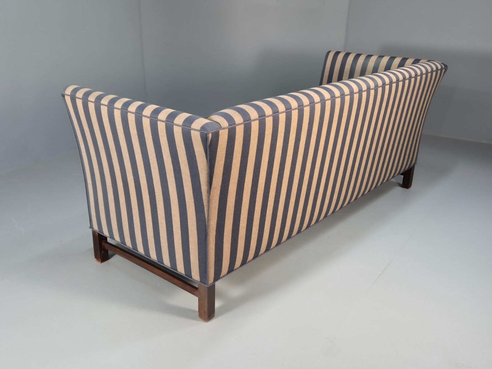 Vintage Danish 1950s Striped Sofa Mid Century Modern Shape Retro EB9559 M3SS - UKDK FURNITURE