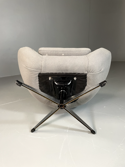 Danish Swivel Bucket Chair 1980s Vintage Retro MCM EB6359 MSWI11