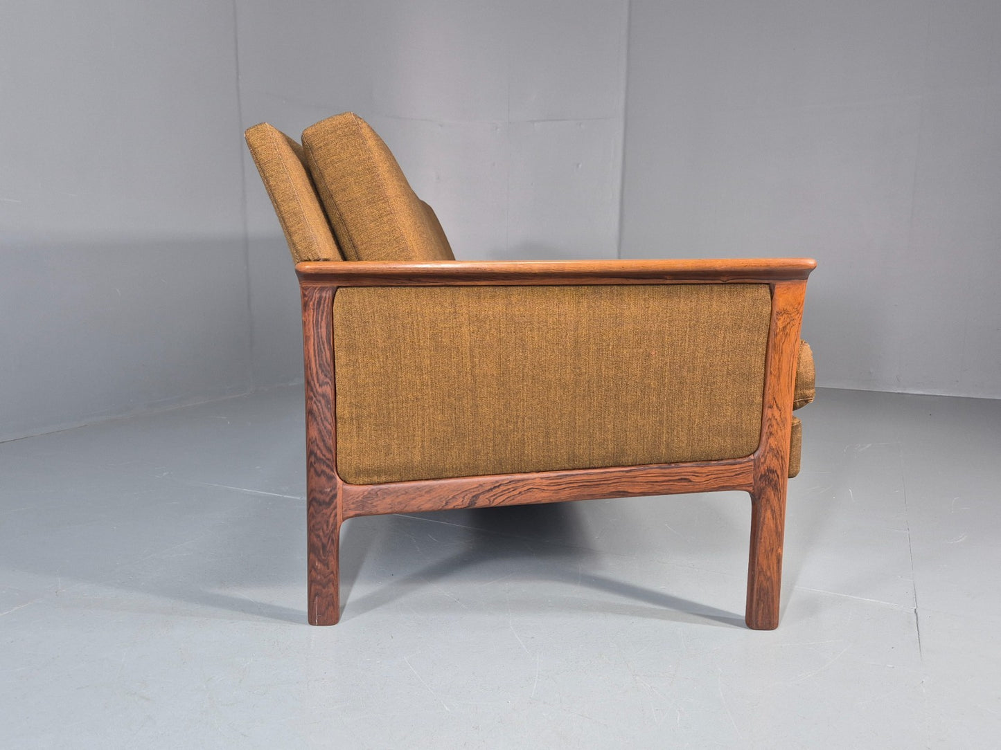 Vintage 3 Seater Sofa 1960s Knut Saeter Vatne Mobler Green Gold EB11078 M3SS10