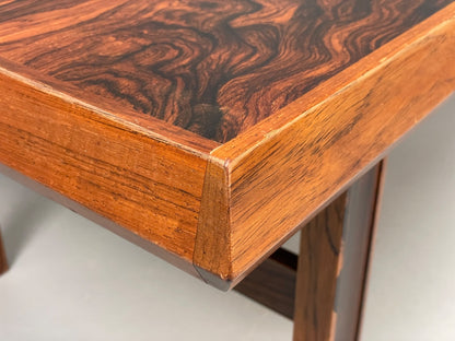 Vintage Danish Coffee Table - 1960s Mid Century Shaped Solid Legs EB11182 MWOO13