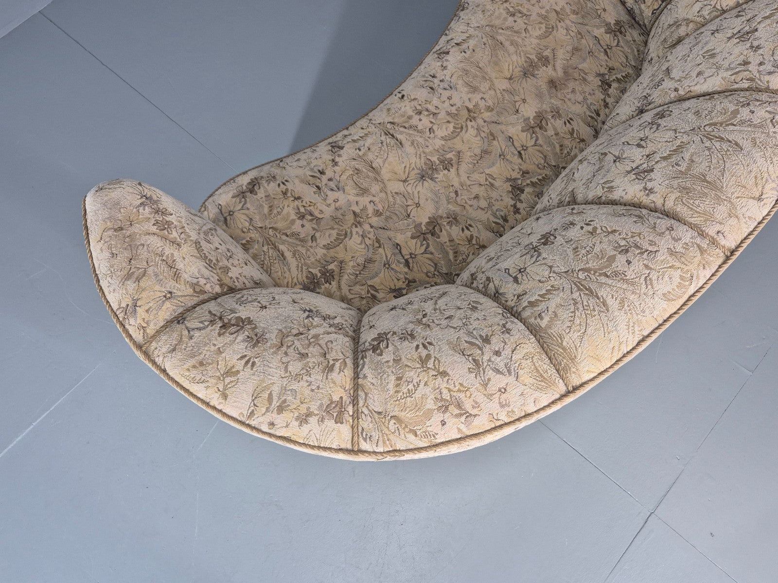 Vintage Banana Sofa 1930s Danish Art Deco Floral Cotton Retro EB10794 V2SS14