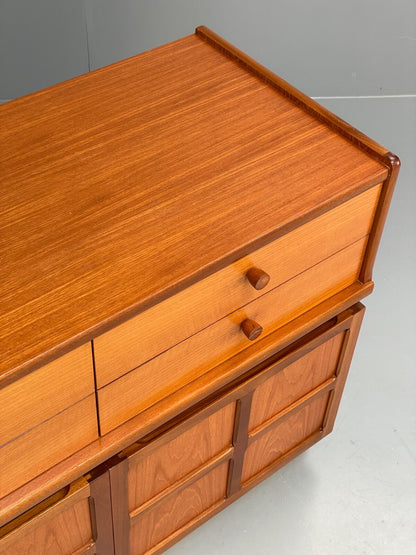 Vintage Nathan Teak Compact Sideboard Retro Drawer 1960s Mid Century EB9826 MWOO - UKDK FURNITURE