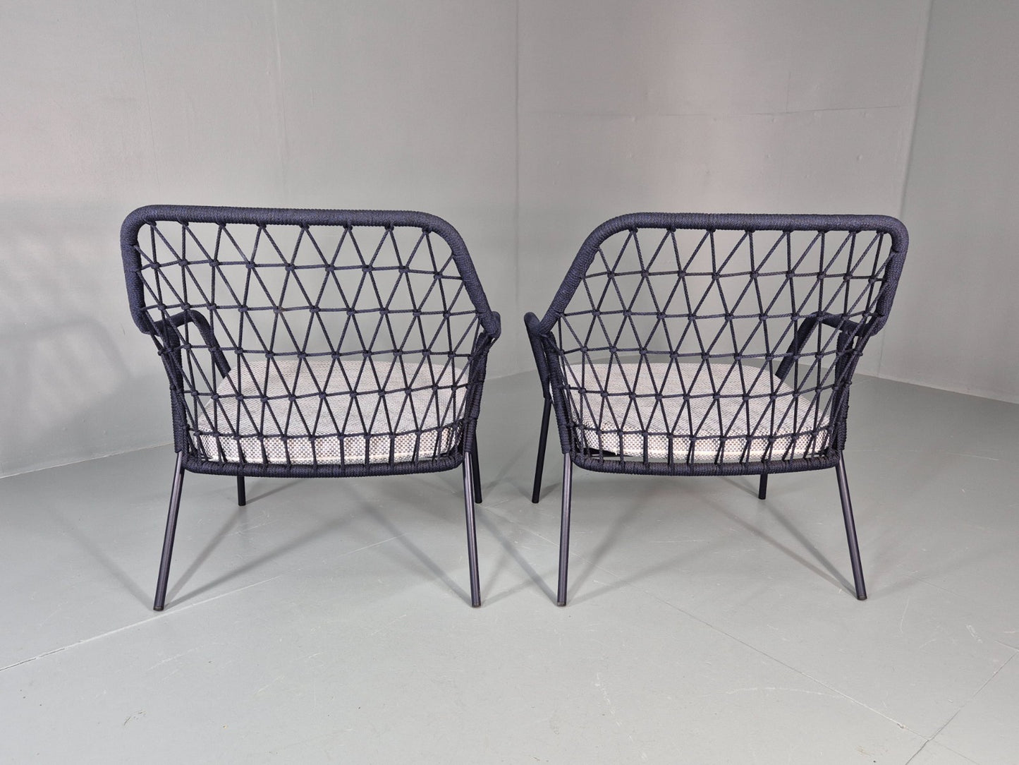 2 Pedrali 3679 Chairs Model Panarea Blue and Grey Modern Design EB11427 MNOR12