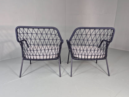 2 Pedrali 3679 Chairs Model Panarea Blue and Grey Modern Design EB11427 MNOR12
