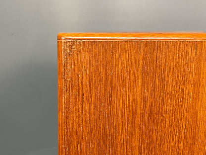 Vintage 1970s Teak Cabinet Danish Design Shelving Retro Handles EB11044 MWOO13