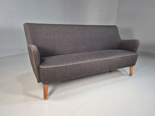 Vintage Danish 2 seat Sofa Dark Grey Mid Century Modern Retro 1950s EB8318 MNOR - UKDK FURNITURE