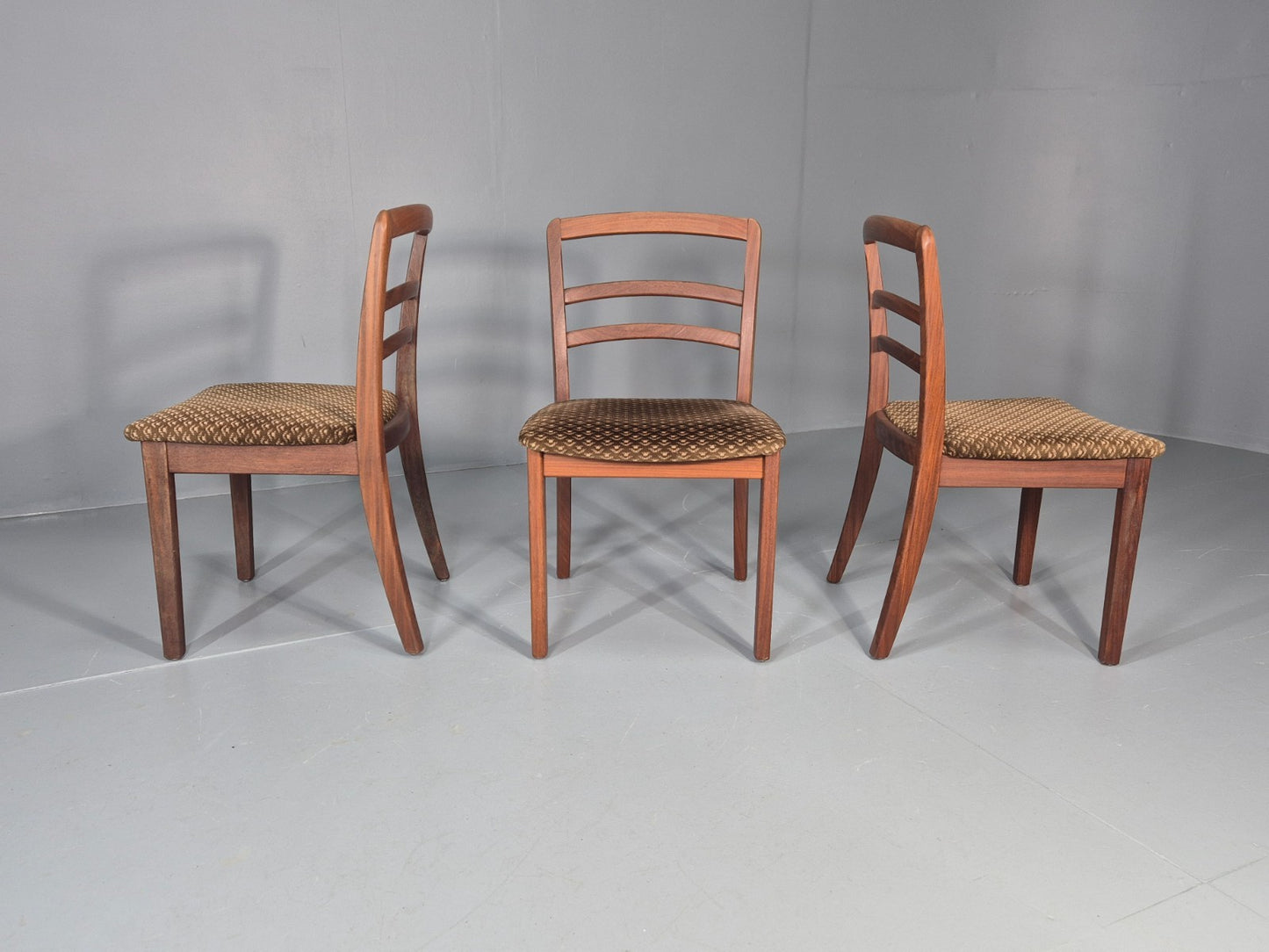 3 G Plan Dining Chairs Teak Frame Original Upholstery 1970s Retro  EB11573 MDIN9