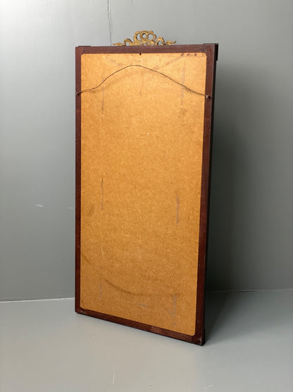 Vintage Mahogany Wall Mirror Regency Style Brass Detailing EB11052 MWOO6