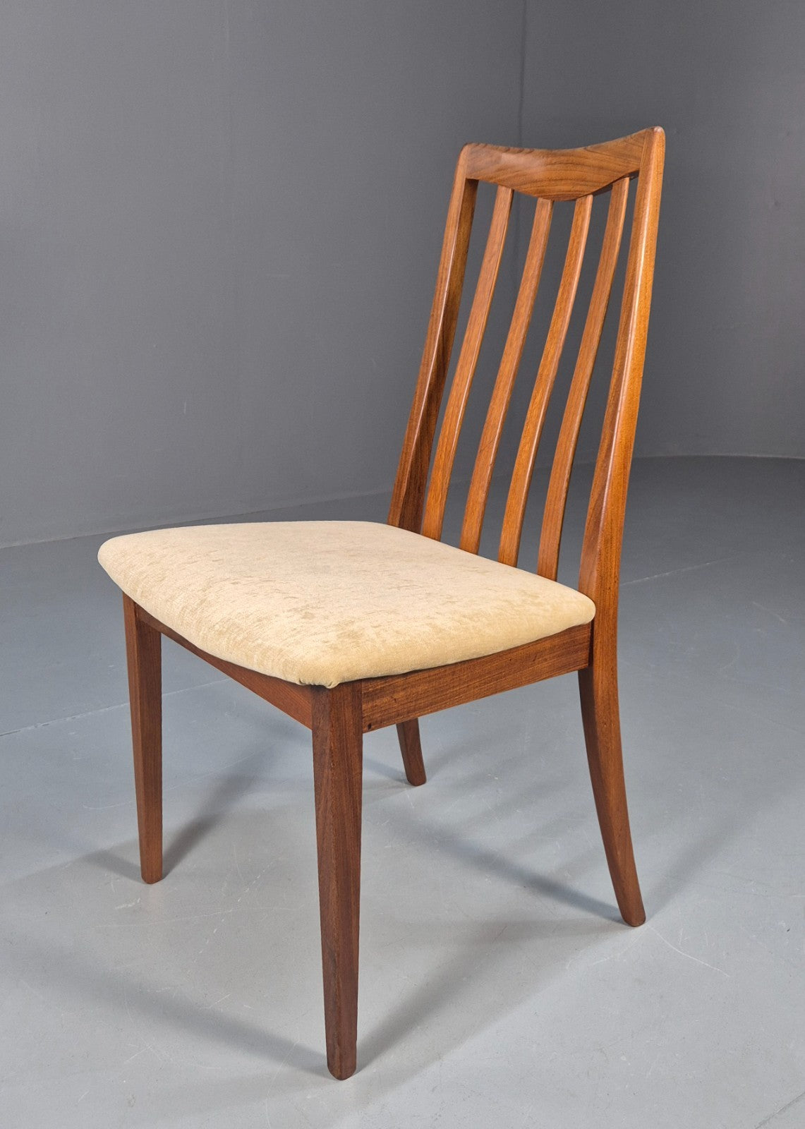 Vintage G Plan Fresco Dining Chairs 4 Teak Cream Seats 1970s Retro EB10206 MDIN7