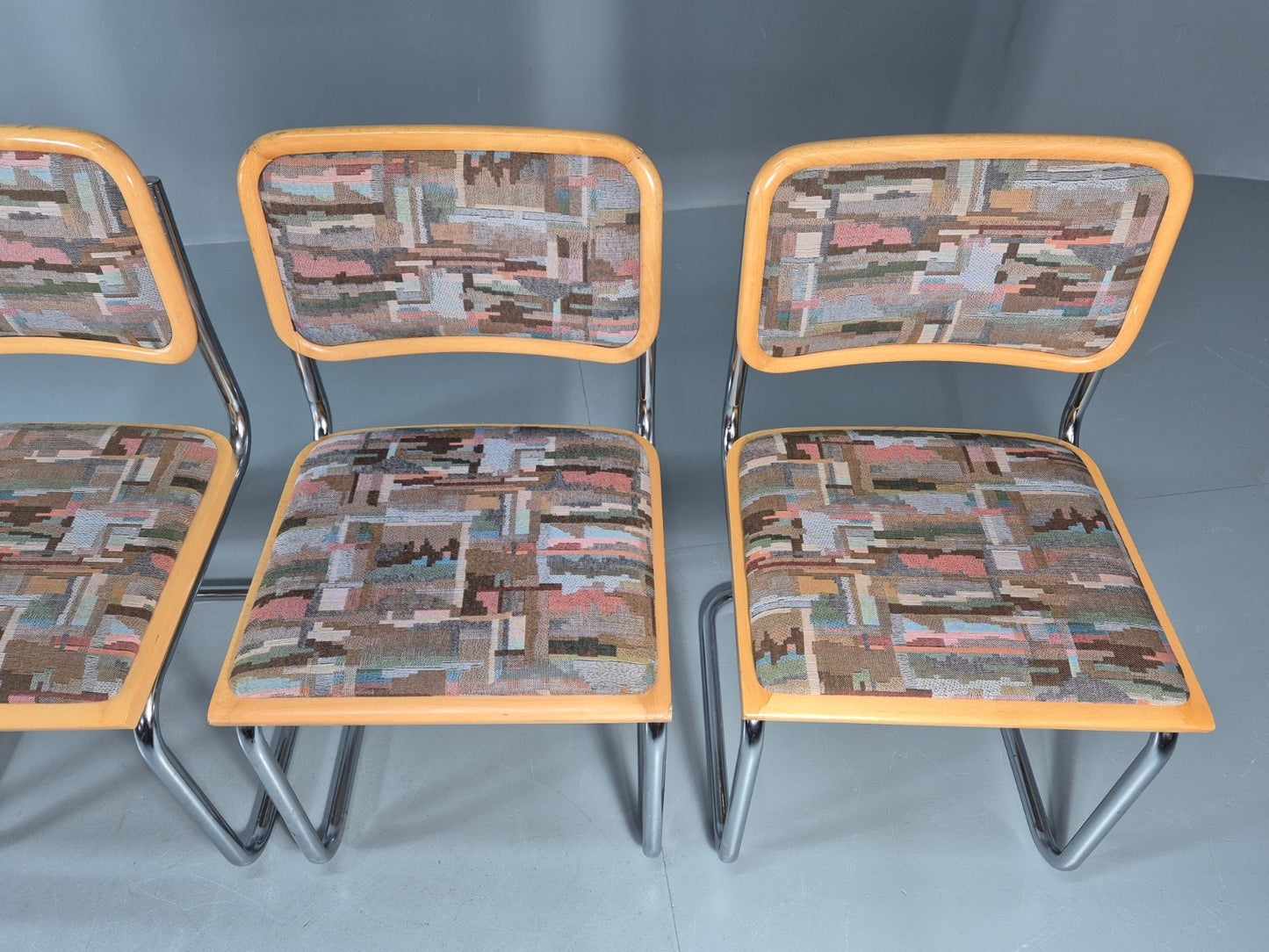 4 Cesca Dining Chairs Marcel Breuer Bauhaus Classic 1980s Retro EB11210 VDIN3