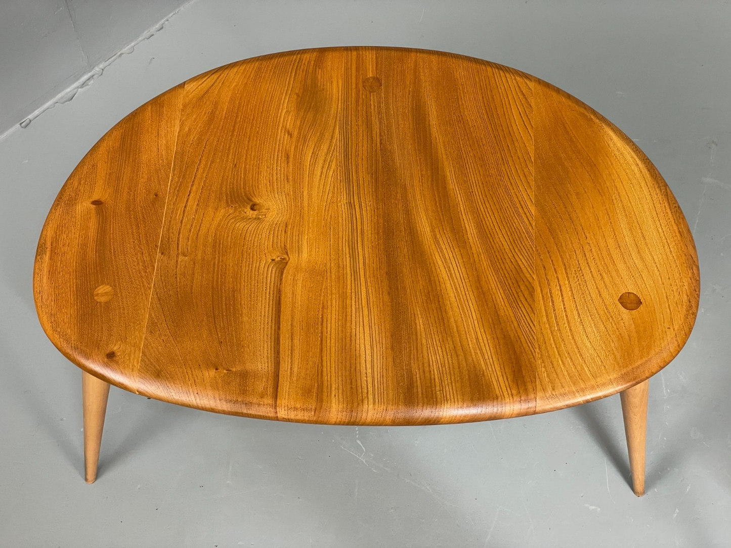 Ercol Pebble Nesting Tables Blonde Elm 1960s Mid Century Side Table EB11689 MWOO6