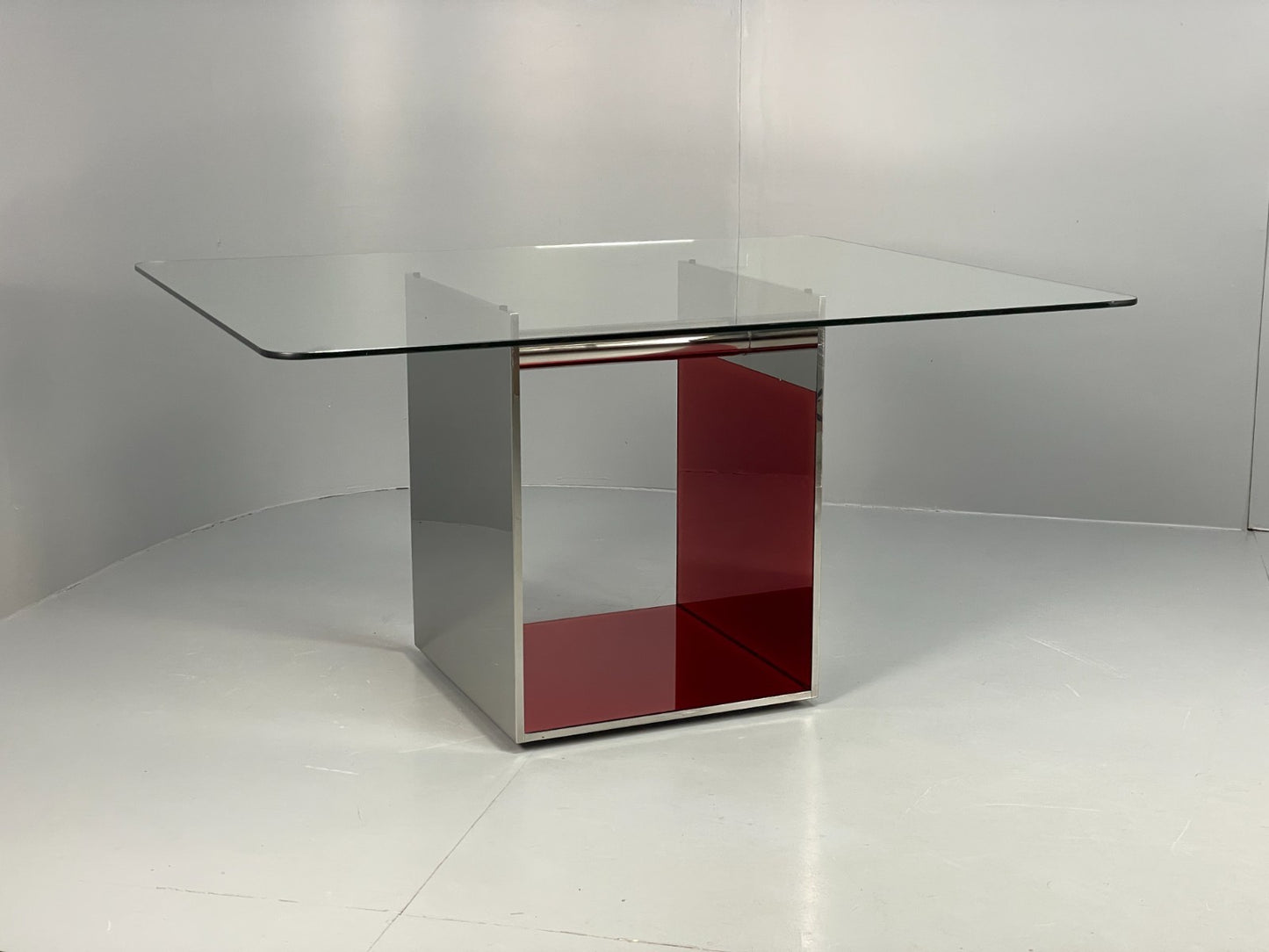Italian Glass Dining Table By Gabriele Buratti For Acerbis Modern EB11492  MWOO0