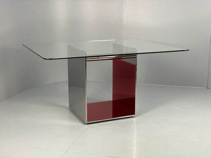 Italian Glass Dining Table By Gabriele Buratti For Acerbis Modern EB11492  MWOO0