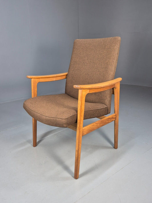 Vintage Danish Elbow Chair Green Wool Oak Frame Hong Stolefabrik MCM EB8485 MDIN - UKDK FURNITURE