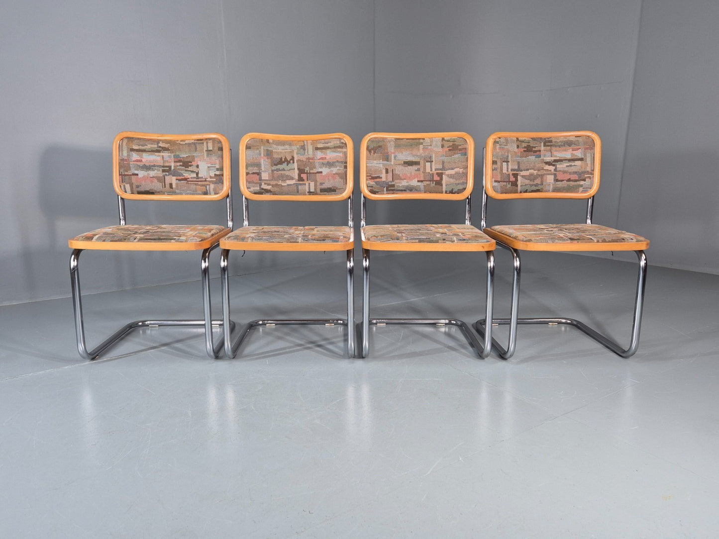 4 Cesca Dining Chairs Marcel Breuer Bauhaus Classic 1980s Retro EB11252 VDIN3