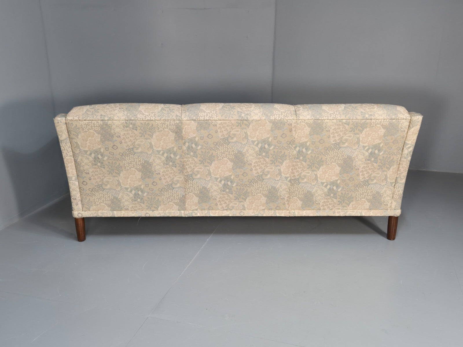 Vintage Danish Floral Upholstered 3 Seat Classic Mid Century Sofa EB9583 M3SS - UKDK FURNITURE