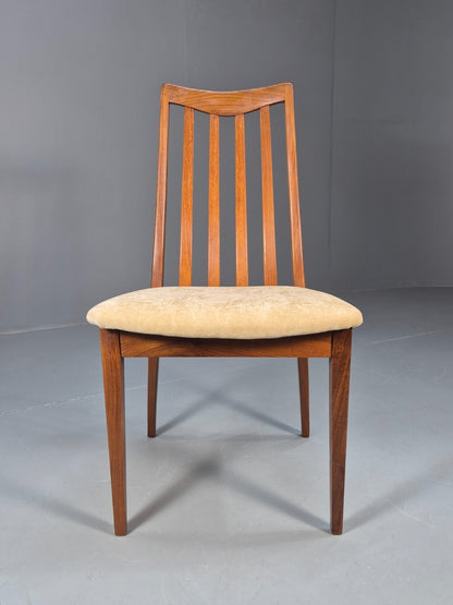 Vintage G Plan Fresco Dining Chairs 4 Teak Cream Seats 1970s Retro EB10206 MDIN8