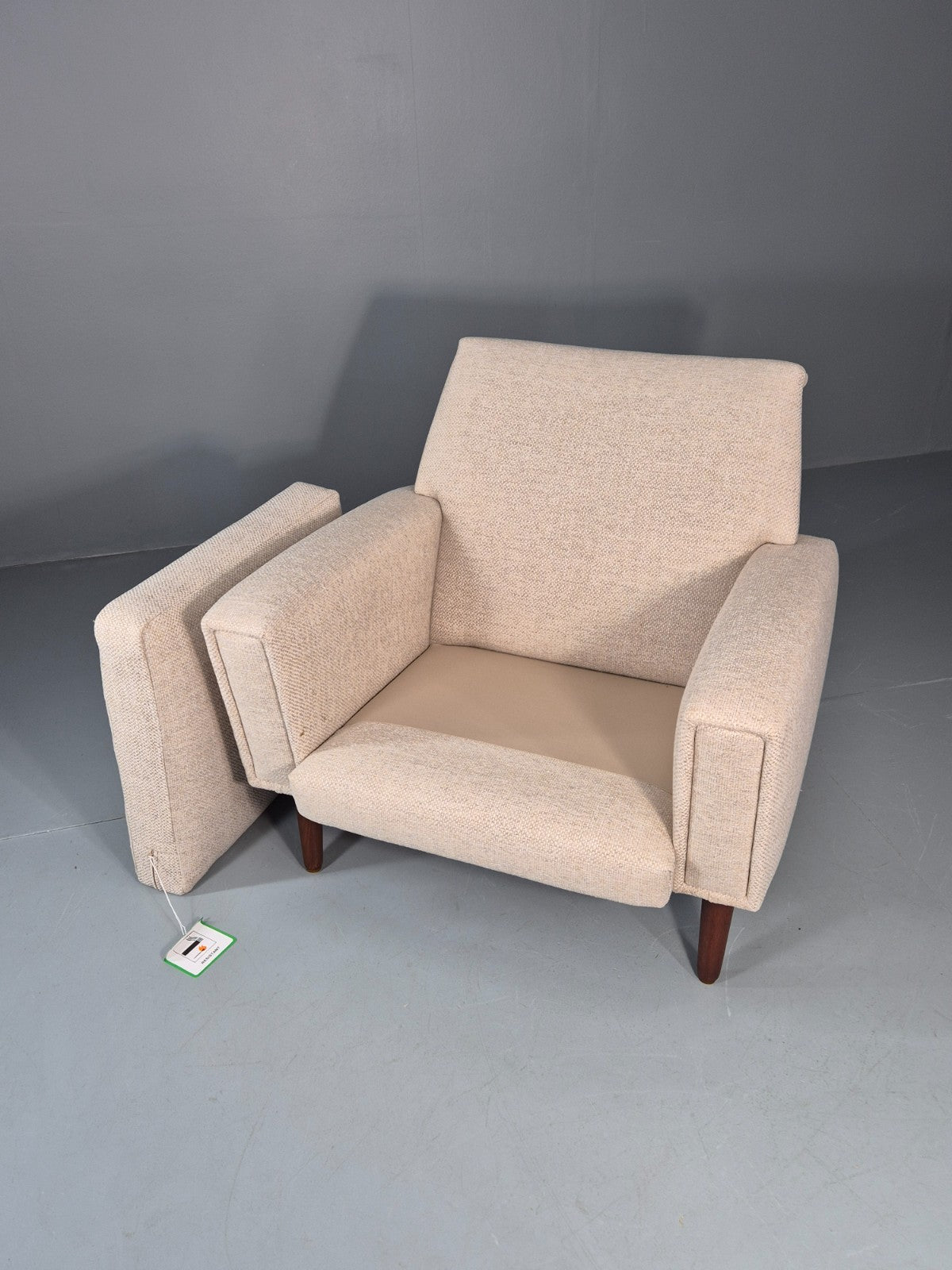 Mid Century Danish Lounge Chair 1960s Vintage Thams Reupholstered   EB11261 MNOR7