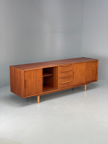 Vintage Teak Sideboard 1960s Midcentury Drawers Shelving Storage EB10945 MWOO22