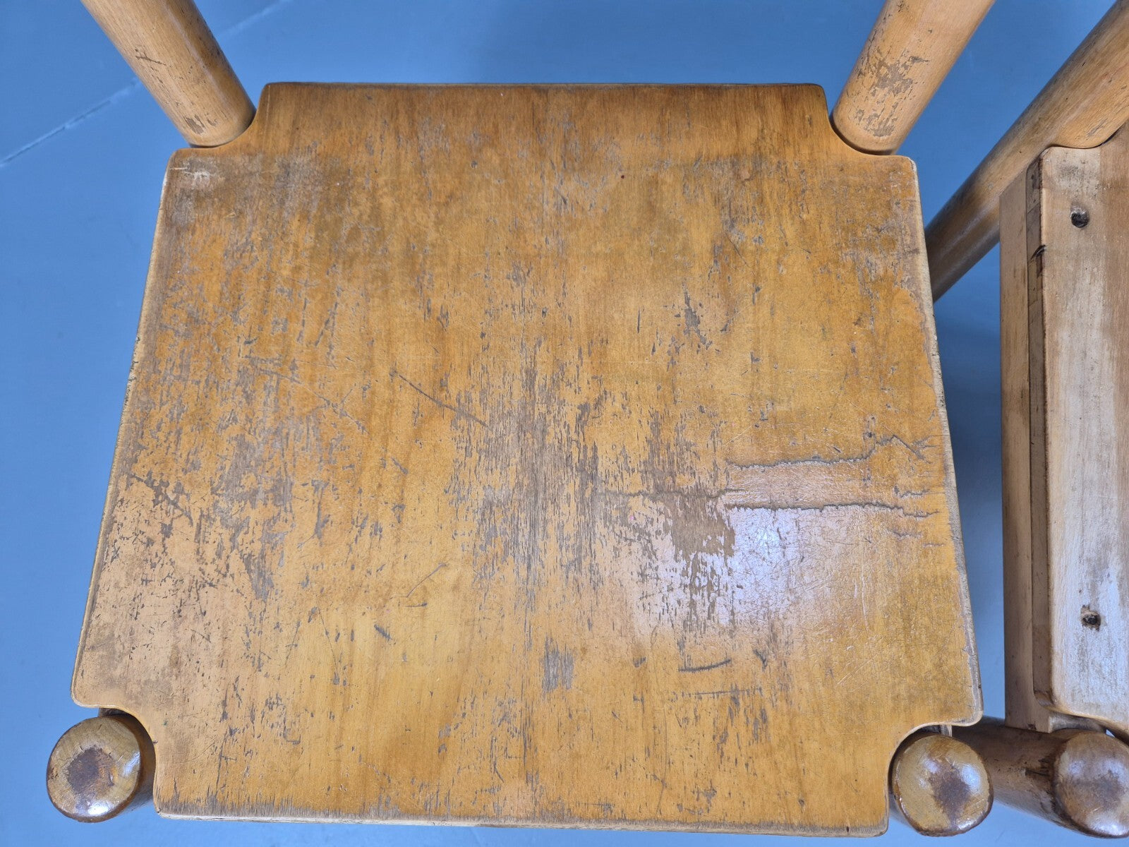 2 Vintage Danish Children Chairs Bech Wood 1960s Retro EB9672 MSTA - UKDK FURNITURE